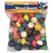 Creativity Street Medium Wood Beads, Assorted Colors and Sizes, 1 Pound